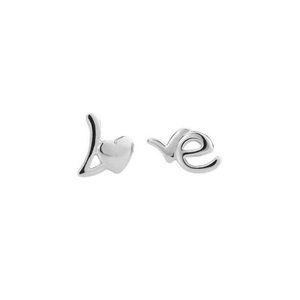 Super Cute Silver Love Letter Earrings Studs Minimal Minimalist Earrings